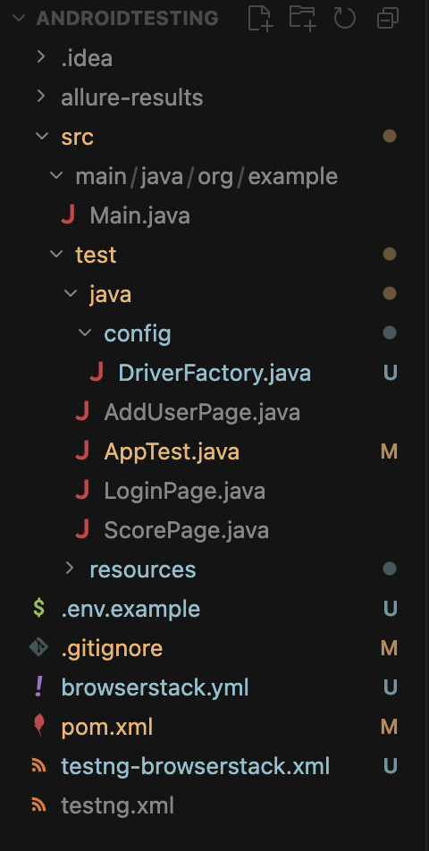 AndroidTesting Maven project structure